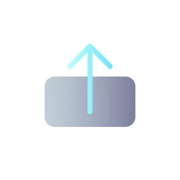 Upload file flat gradient color ui icon 스톡 일러스트