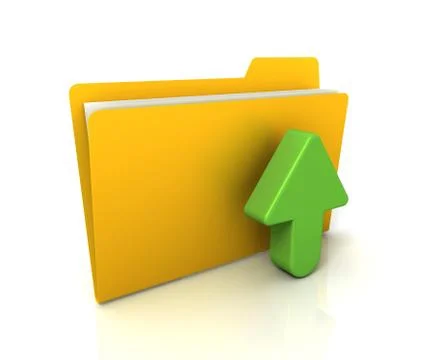 Upload file or folder icon concept illustration Stock Illustration