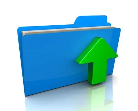 Upload file or folder icon concept 3d illustration イラスト素材