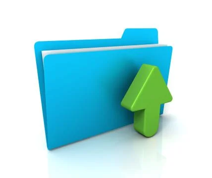 Upload file or folder icon concept  3d illustration Illustrazione stock