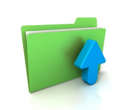Upload file or folder icon concept  3d illustration 스톡 일러스트