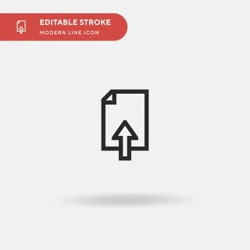 Upload File Simple vector icon. Illustration symbol design template for web m 스톡 일러스트