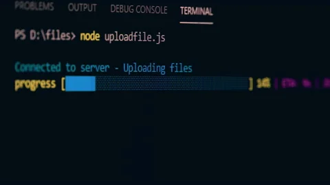 Upload Files Progress Bar On Screen Stock Footage 146144161