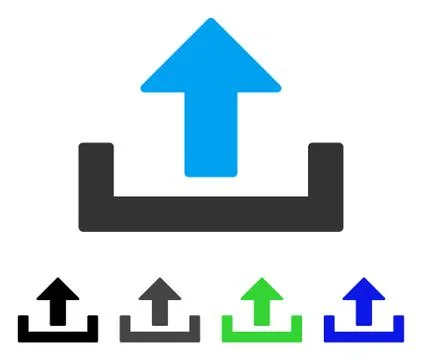 Upload Flat Icon Illustrazione stock