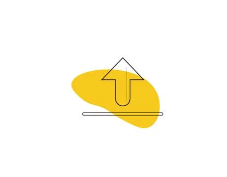 Upload Flat Icon on white background in vector illustration Stock Illustration