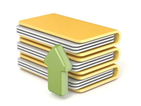 Upload folder icon 3D Illustrazione stock