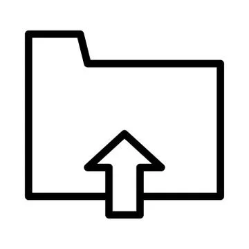 Upload folder icon. flat illustration of upload folder vector icon for web Stock Illustration