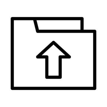 Upload folder icon. flat illustration of upload folder vector icon for web Stock Illustration