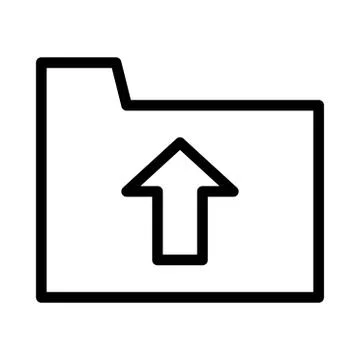 Upload folder icon. flat illustration of upload folder vector icon for web Stock Illustration