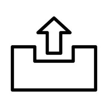 Upload folder icon. flat illustration of upload folder vector icon for web Stock Illustration