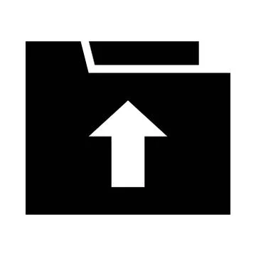 Upload folder icon. flat illustration of upload folder vector icon for web Stock Illustration