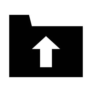 Upload folder icon. flat illustration of upload folder vector icon for web Stock Illustration