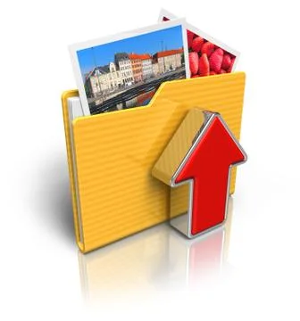 Upload folder icon Illustrazione stock