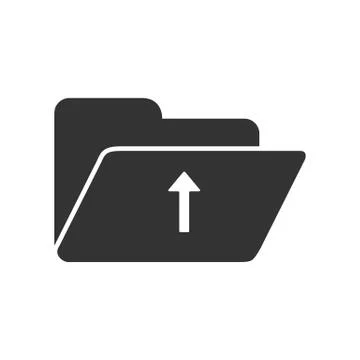 Upload folder. Upload from a folder. Flat vector icon Stock Illustration