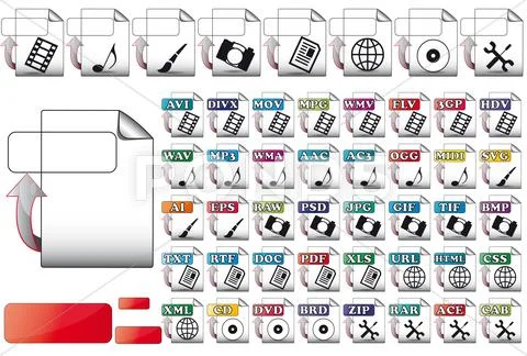 Upload format file icon Stock Illustration