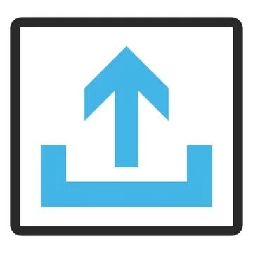Upload Framed Vector Icon Stock Illustration