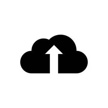 Upload glyph icon Stock Illustration