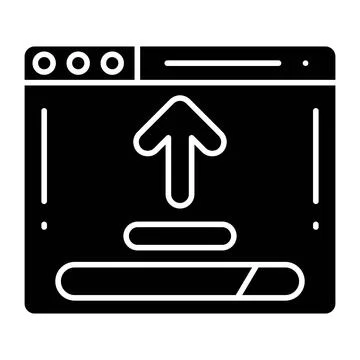 Upload Glyph Icon Stock Illustration