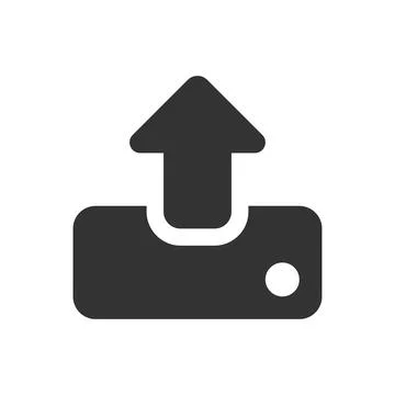 Upload glyph vector icon isolated Stock Illustration