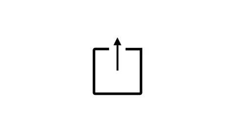 Upload icon animation on white background. Upload icon black digital data s.. Stock Footage 337616865