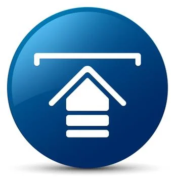 Upload icon blue round button Stock Illustration