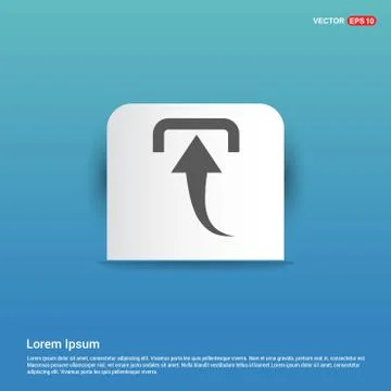 Upload Icon - Blue Sticker button Illustrazione stock