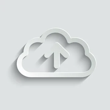 Upload icon. Cloud upload vector Icon. vector symbol Stock Illustration
