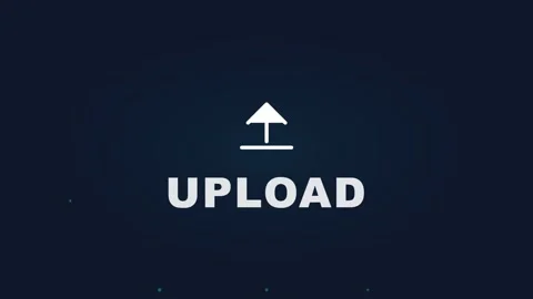 Upload icon on dark background screen. Stock Footage 334092769