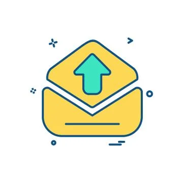 Upload icon design vector Stock Illustration