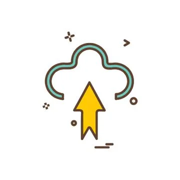 Upload icon design vector Stock Illustration