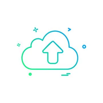 Upload icon design vector Stock Illustration