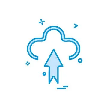 Upload icon design vector Stock Illustration
