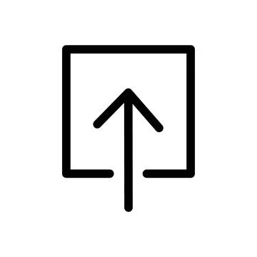 Upload Icon for File Sharing and Data Transfer Stock Illustration