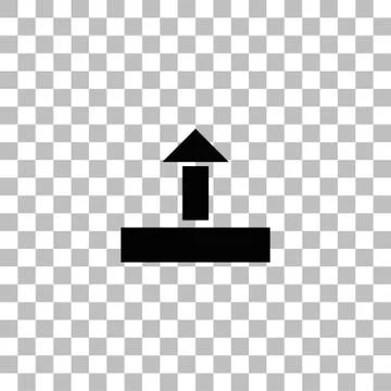 Upload icon flat Stock Illustration