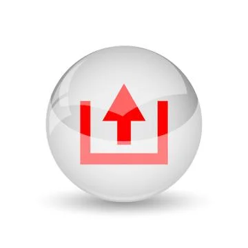 Upload icon. internet button on white background.. Stock Illustration