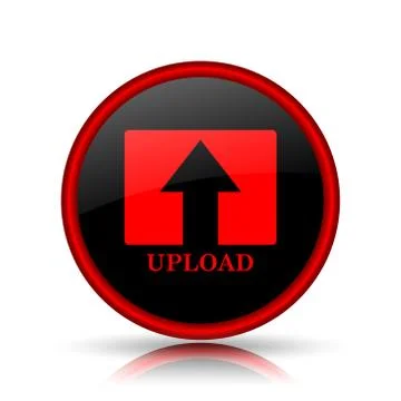 Upload icon. Internet button on white background.. Stock Illustration
