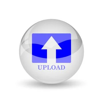Upload icon. Internet button on white background.. Stock Illustration