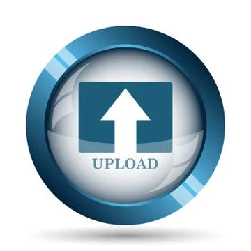 Upload icon. Internet button on white background.. Stock Illustration