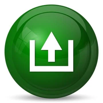 Upload icon. Internet button on white background.. Stock Illustration