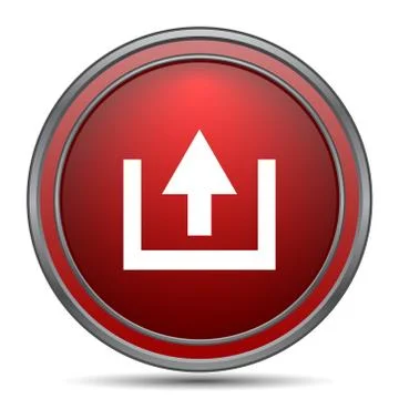 Upload icon. Internet button on white background.. Stock Illustration