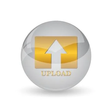 Upload icon. Internet button on white background. . Stock Illustration