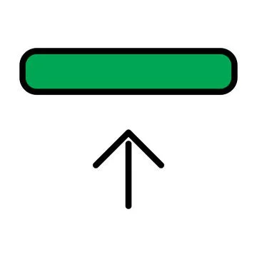 Upload icon line isolated on white background. Black flat thin icon on mode.. 스톡 일러스트