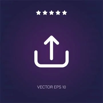 Upload  icon . Modern simple flat icon, Stock Illustration