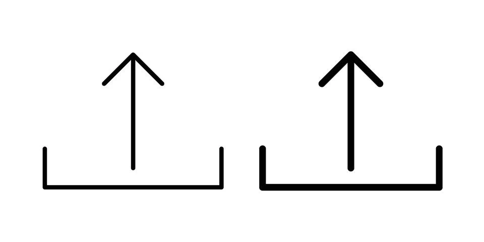 Upload icon or illustration vector symbols Stockillustratie