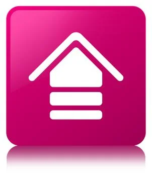 Upload icon pink square button 스톡 일러스트