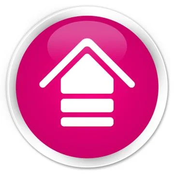 Upload icon premium pink round button 스톡 일러스트