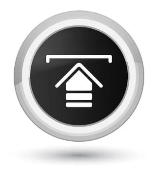 Upload icon prime black round button Stock Illustration
