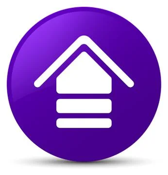 Upload icon purple round button Illustrazione stock