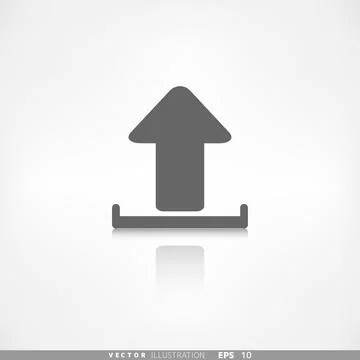 Upload icon. Send file vector illustration. 스톡 일러스트