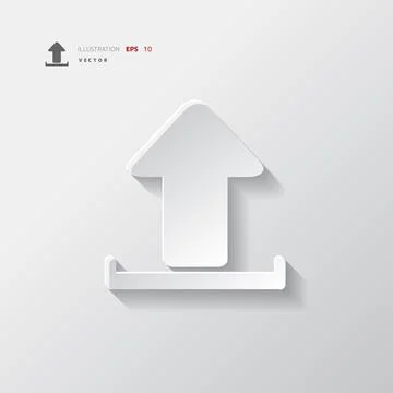 Upload icon. Send file vector illustration. 스톡 일러스트